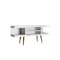 Manhattan Comfort Utopia 53.14" TV Stand with Splayed Wooden Legs and 4 Shelves in White 19654 - alternate 6
